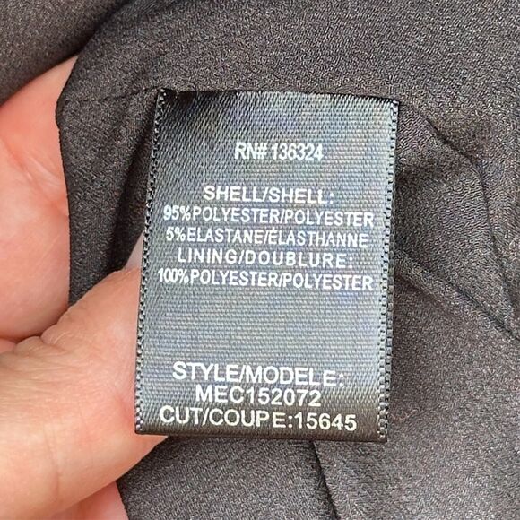 Halston Heritage Dress 10 V-Neck Cocktail Cape Black Event Formal New Year Party - Picture 14 of 15